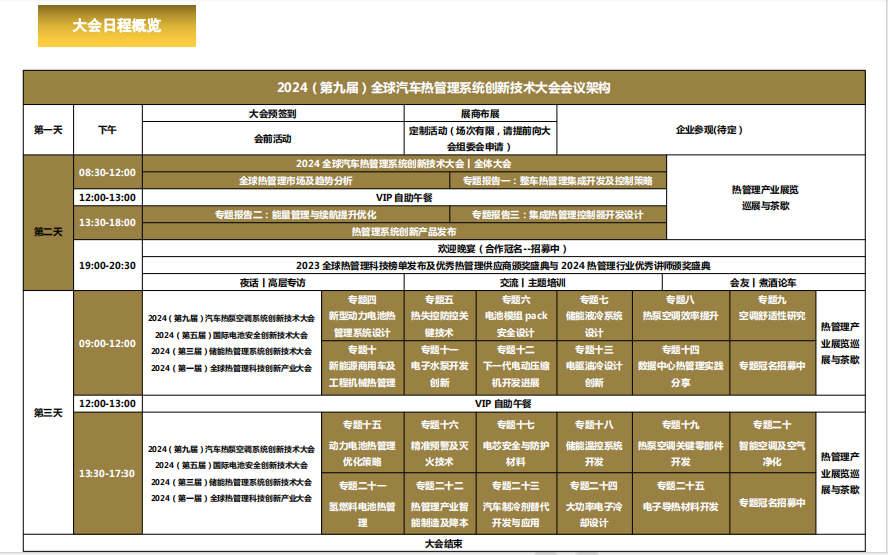 2024（第九届）全球汽车热管理系统创新技术大会暨热管理产业展览