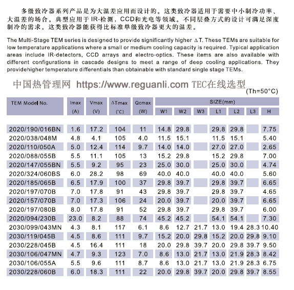 大和热磁多级致冷器 TEC