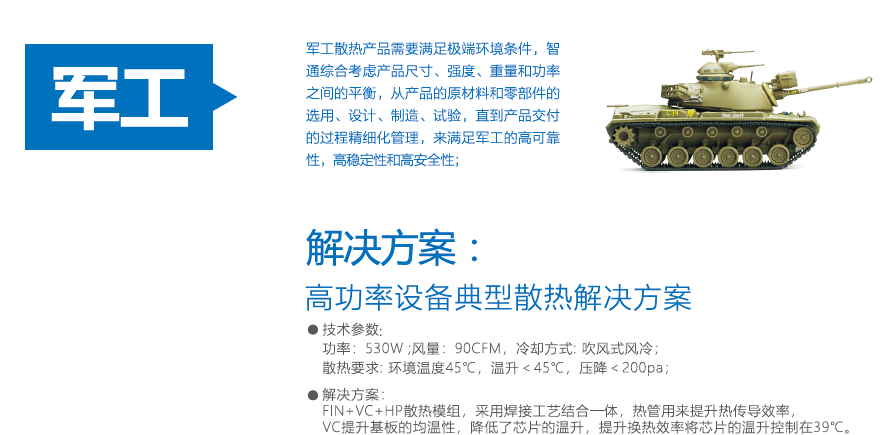 智通高功率设备典型散热解决方案