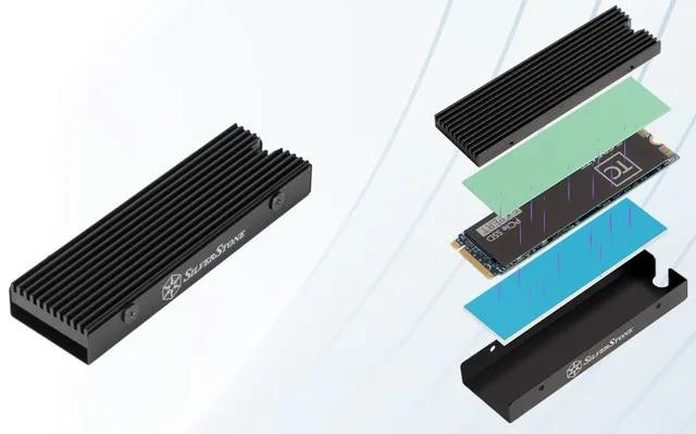 双导热垫,银欣推出PS5扩展SSD专用散热器