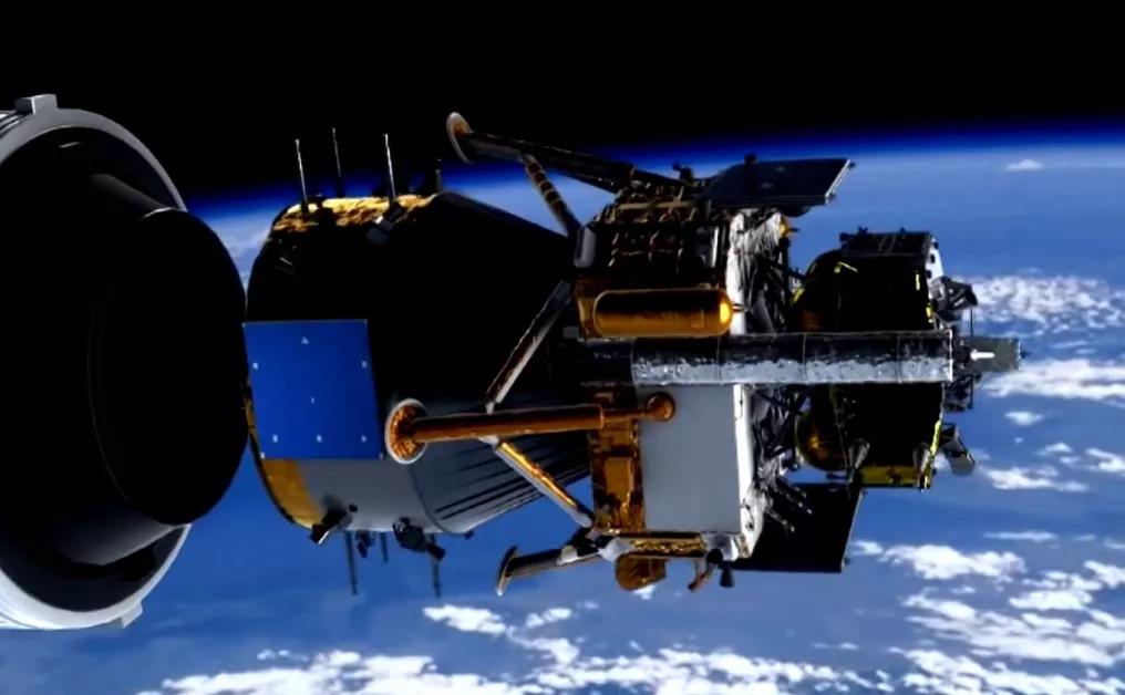 嫦娥五号组合体，此时在执行器箭分离