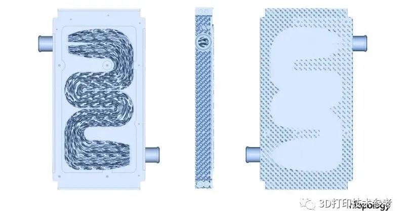 一种特殊晶格结构的3D打印散热器,既提供刚度,又增加传热面积